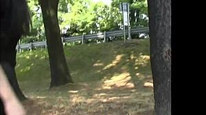 Exhibitionist With Big Natural Tits In The Park