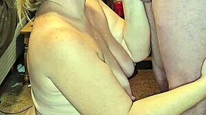 Why are you blasting cum on her pregnant tits so fast? Tell me now!