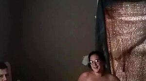 horny wife eagerly sucks and rides her husband's fat cock at home