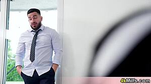 Sexy Milf Wife Tests New White Fishnets for Hubby