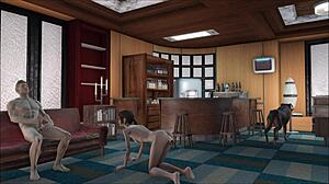 She Sucks with Vibrator in Ass