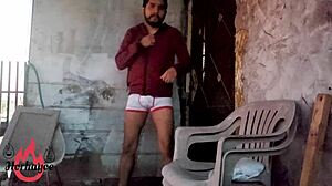 Intense outdoor fun happens in a gay setting under the open sky