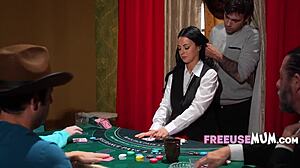 Watch This Nasty Milf Croupier Free Used In Casino - Payton Preslee Gets Pierced And Fucked As Freeusemum Cougar!