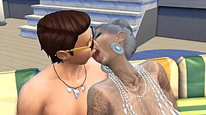 Granny Treat 2 - Öreg kurvák keményen játszanak míg a cuckold el van