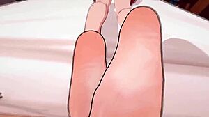 i love this sword art online footjob, it's so hot!!