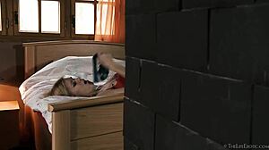 Blonde Delphine fingers herself 😏