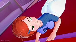 Undressing Gwen in bed for better hentai fuck uncensored