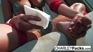 I’m obsessed with Charley Chase’s foot fetish lucha libre solo