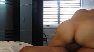 My wife rides my cock with her ass.