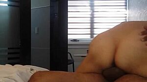 My wife rides my cock with her ass.