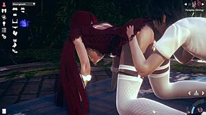 I love exploring Honey Select 2 with its redhead anime characters