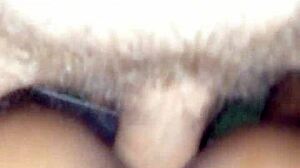 Sexy red bone taking that hard cock deep