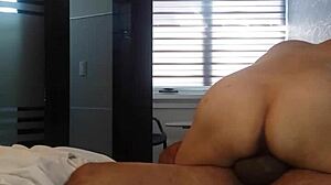 My wife rides my cock with her ass.