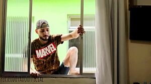 Fucking horny neighbor with anal sex skin to skin cumming inside