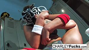 I’m obsessed with Charley Chase’s foot fetish lucha libre solo
