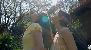 Curvy Lesbian Teens Megan Blake And Jay Marie Strip Naked In Sunny Photo Session