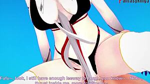 i watch arlecchino fuckin in bikini on beach genshin impact ful