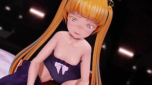 Vita katten cowgirl rider hårt i anime-samling 🐱💦