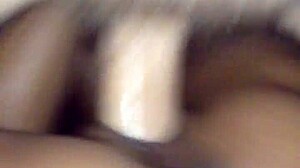 Sexy red bone taking that hard cock deep