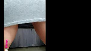 brazilian babe twerks in tiny dress showing off tight panties