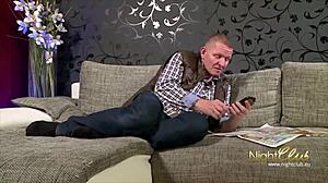 Watch the stepfather bend her over and fuck her hard in doggystyle