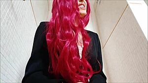 gorgeous italian secretary suffers from colitis