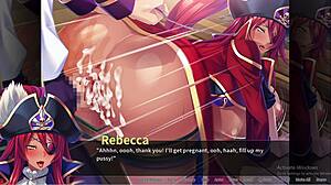 PIRATE-BOOTY REBECCA H GETS BUKKAKE IN SCENE 1!