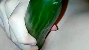 she fucked herself with a cucumber... wild! 🥒