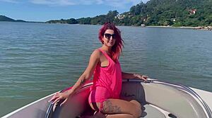 Boat trip with natural tits amateurs