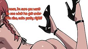 I play a teasing edging game with Makina under her femdom control in bondage