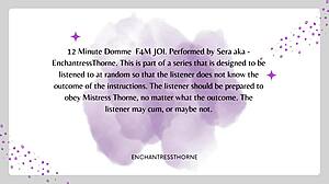 Femdom mistress delivers jerk off instructions for cum eating orgasm in domination session