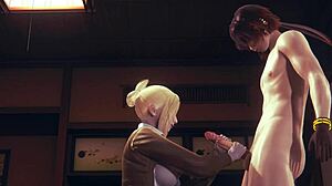 Hot! Annie Leonhart Handjob in Shingeki no Kyojin Hentai!