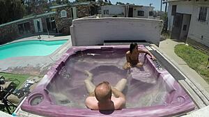 dayanara in hot tub pov