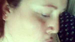 Once, a slutty girlfriend got cum splashed all over her tits after a wild night