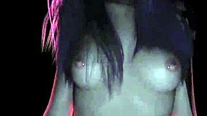 Kidkudi stars in solo cartoon striptease fun.