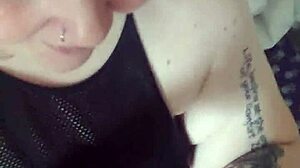 Once, a slutty girlfriend got cum splashed all over her tits after a wild night