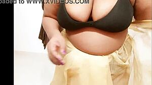 sexy indian aunty rocking that traditional saree with killer curves!