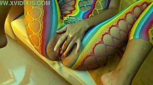 Evening close-up banging into hairy pussy with cum