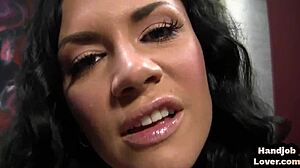 POV babe with medium boobs talks dirty.