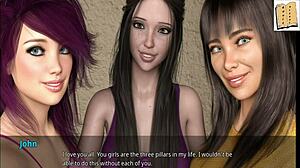 Blonde Cheerleaders Welcome John with Ass and Tits in College