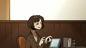 Bombshell Barista Redhead Takes Monster Cock In Pussy And Tits