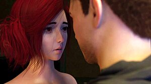 Sexy redhead rides big cock passionately