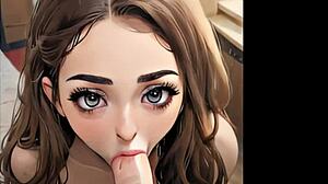 ASMR Blowjob Hentai Anime Loop with Huge Monster Cock