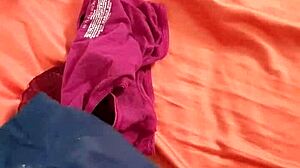 my sister-in-law's panties soaked from the cumshot, wanna see?