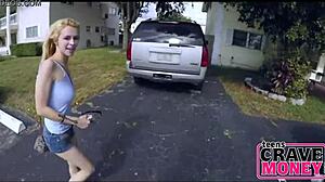 Blonde Teen Needs Cash Fast, Turns To Sexy POV Fucking For Quick Money.