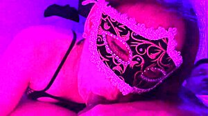 black net outfit on, ready to deepthroat a big cock.