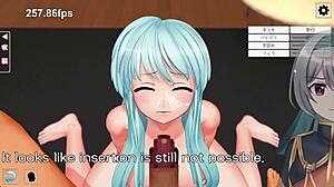 INTENSE undressing game with NEIGHBOR GIRLFRIEND in rock-paper-scissors hentai anime