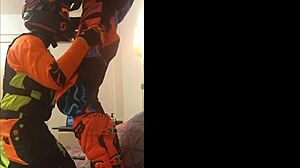 Bold Gay Motocross Blowjob Action