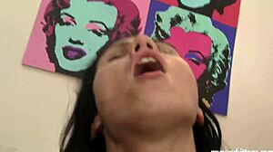 Why does teen Denise get oiled for hardcore banging?