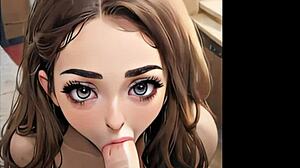 ASMR Blowjob Hentai Anime Loop with Huge Monster Cock